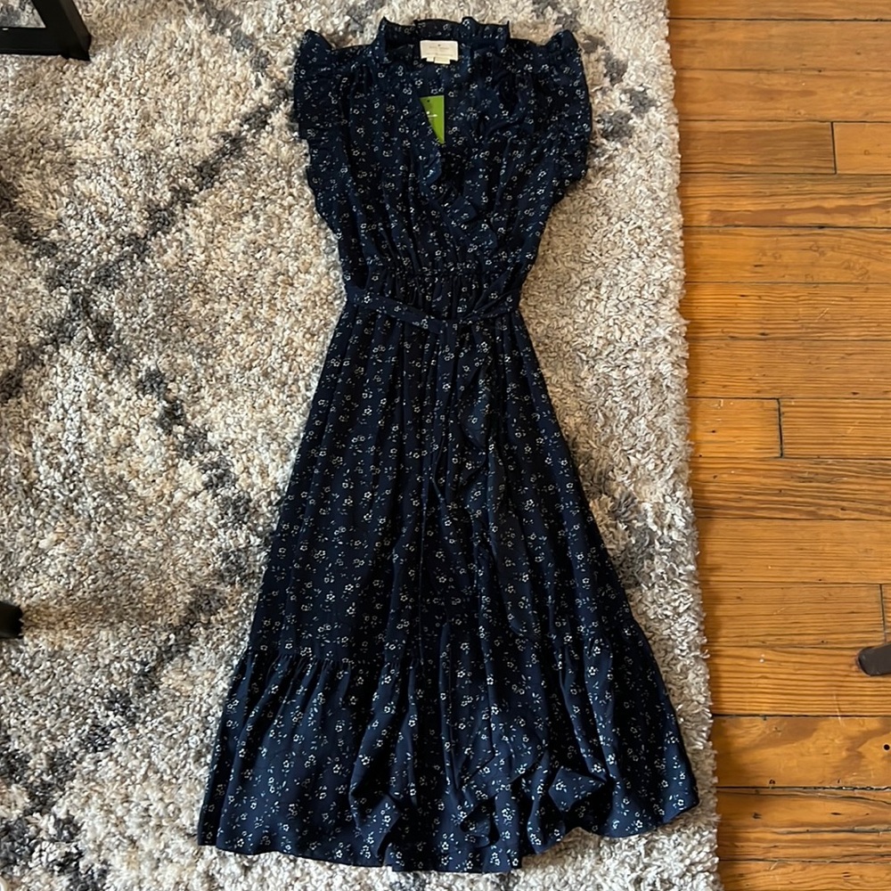 Kate Spade out west wild rose ruffle wrap maxi dress 0 NWT MSRP: $398